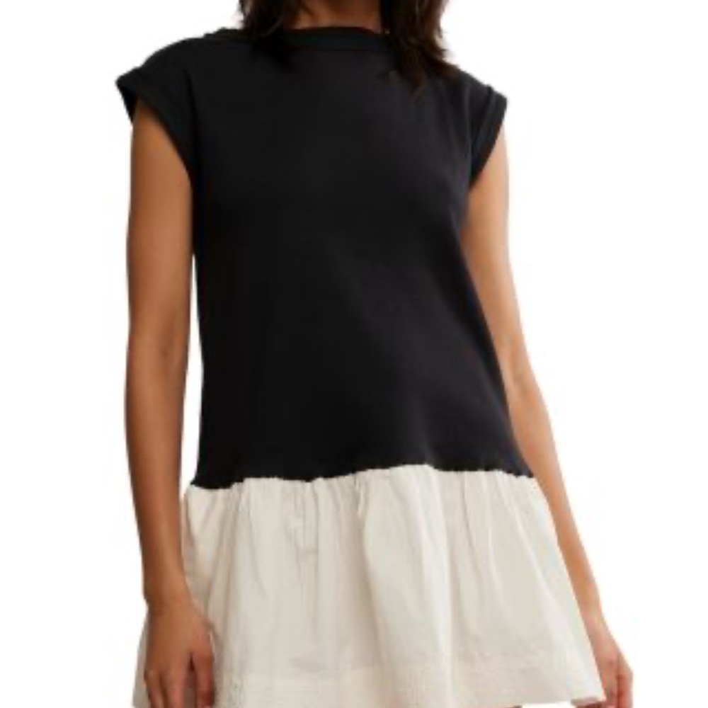 Free People Black and White Dress